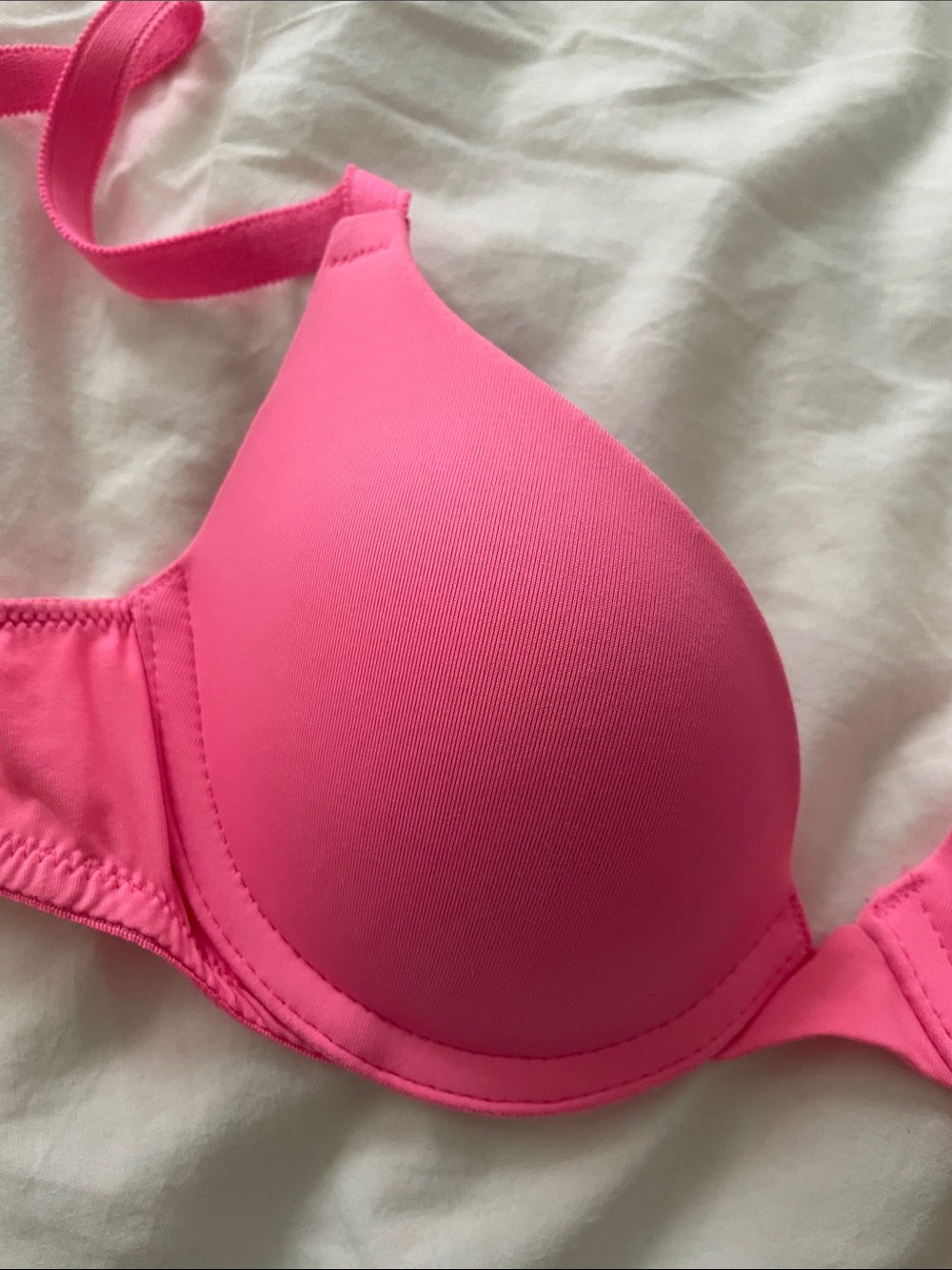 PINK Victoria's Secret Neon Pink Molded Push-Up Bra size 32A - Picture 8 of 8